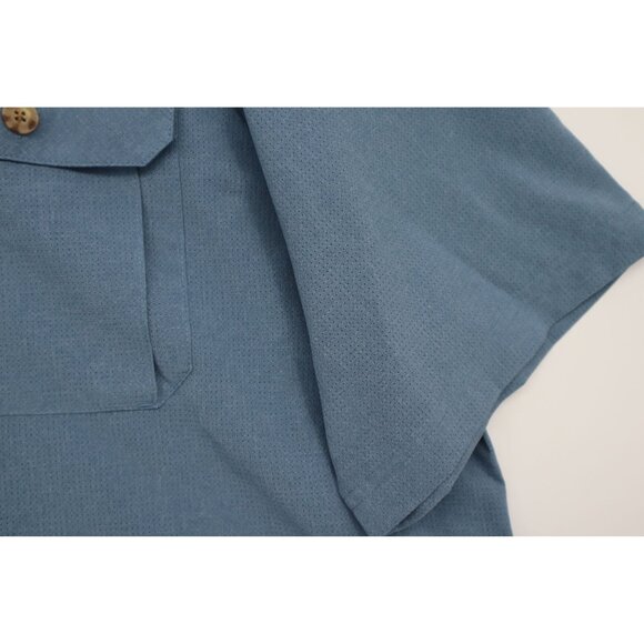 Duluth 2XL Tall Tri Vent Relaxed Fit Blue Short Sleeve Button-Up Shirt - Picture 8 of 12